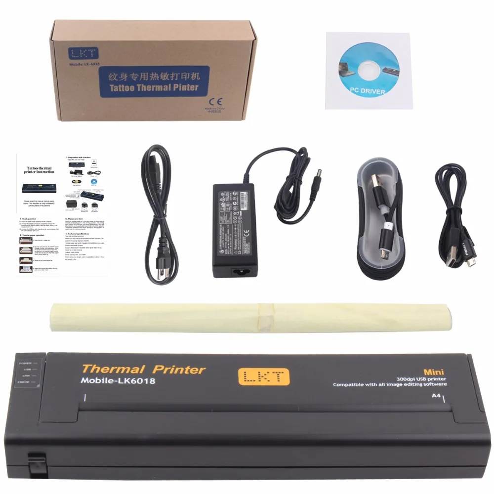 Tattoo Drawing Design Copier Portable Thermal Printer Tattoo Transfer