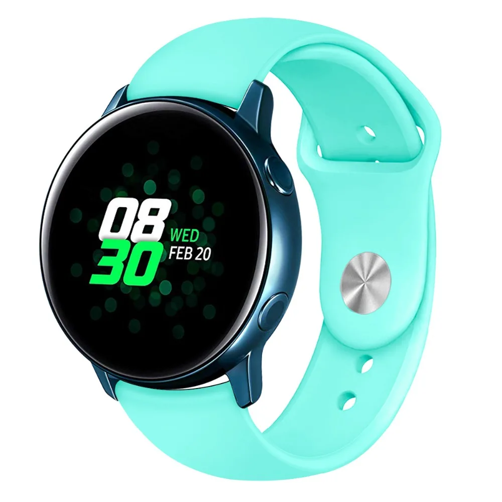 20 мм для Samsung Galaxy Watch Active 42 силиконовый ремешок часов резиновая Замена Gear S2 Смарт