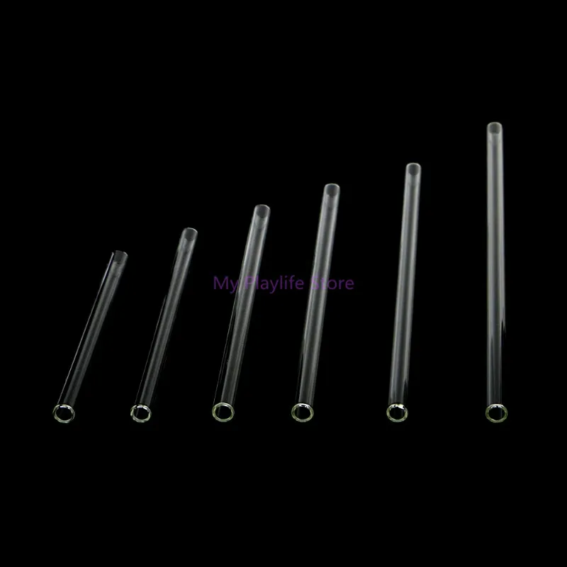 Reusable Wedding Birthday Party Supplies Clear Glass Drinking Straws Thick Straws Bar Accessories 1Pc 6-12inch glass straw set drinking straws