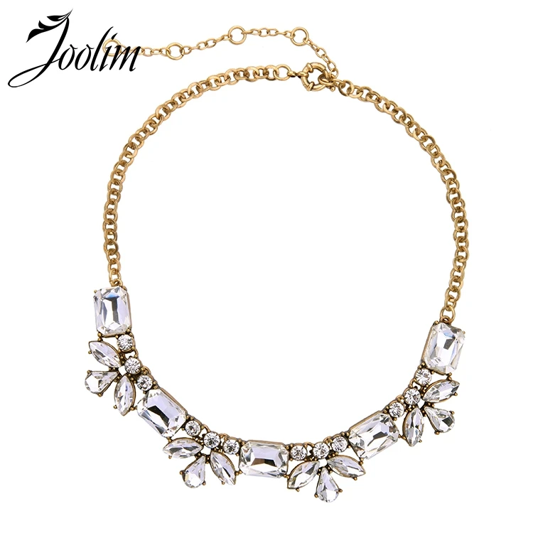 

JOOLIM Endless Chic Clear Flower Collar Necklace Jewelry Wholesale
