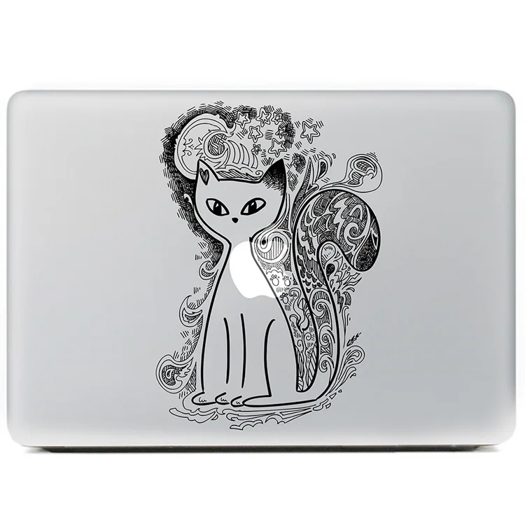 Тотем тату Кот виниловая наклейка стикер для DIY Macbook Pro/Air 11 13 15 дюймов чехол