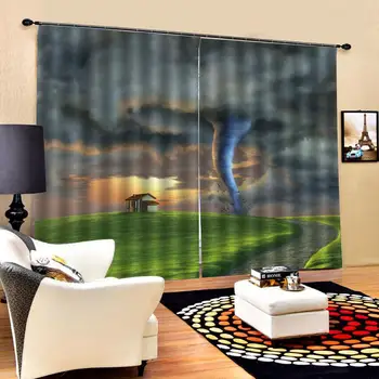 

3D Curtain Luxury Blackout Window Curtain Living Room landscape curtains for bedroom Blackout curtain