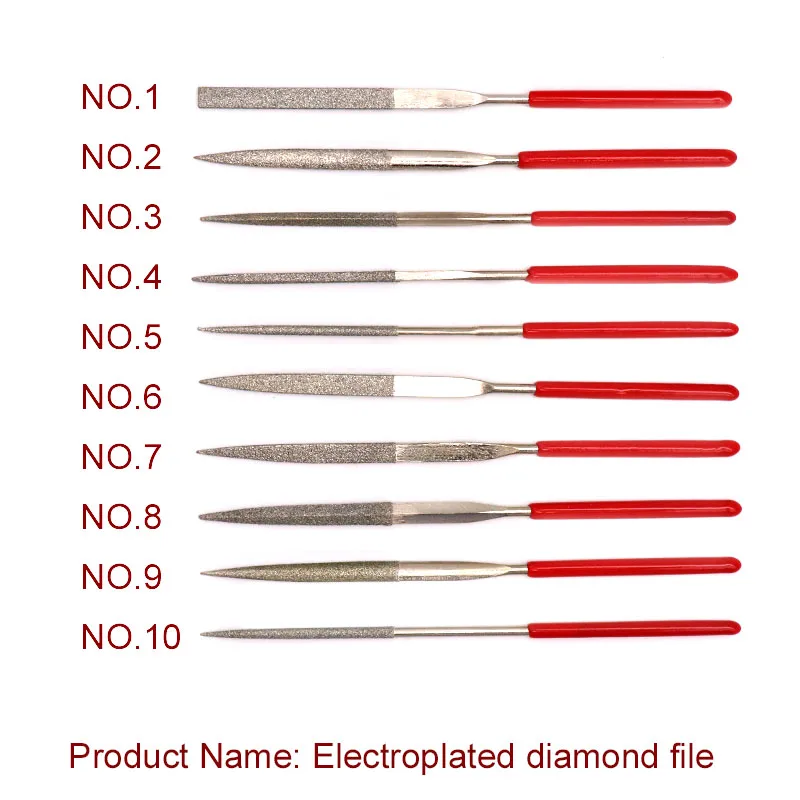 1/10 шт. различных кабельных наконечников, Алмазное покрытие набор надфилей мини Рашпиль для Керамика Стекло Сталь хобби и ремесла деревообрабатывающий ручной надфиль инструменты