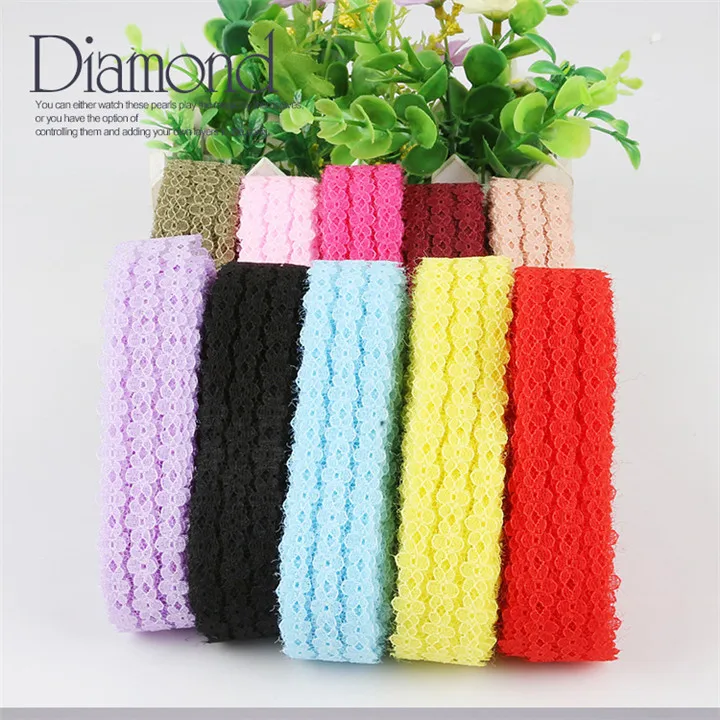 1   25mm10 Yard Non-Elastic Lace Strips Ribbons Diy Decorative Wedding Flowers Gift Wrapping Handmade Lace Hair Accessories