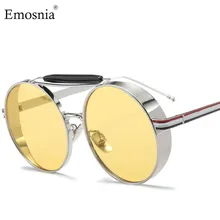 Круглые женские солнцезащитные очки, женские,, желтые, для вождения, кошачьи глаза, очки, Ретро стиль, сексуальные, Occhiali da sole, солнцезащитные очки, Lunette Femme