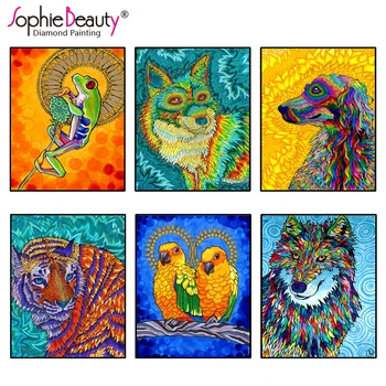 

Full diamond embroidery Color Wolf Photo diy 5D diamond Painting Needlework cross stitch diamond mosaic living room home decor