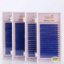 Natural Colored Eyelashes Maquiagem Cilios Posticos Mink False Lashes Blue Beauty Eyelash Extension Color Makeup Takma Kirpik