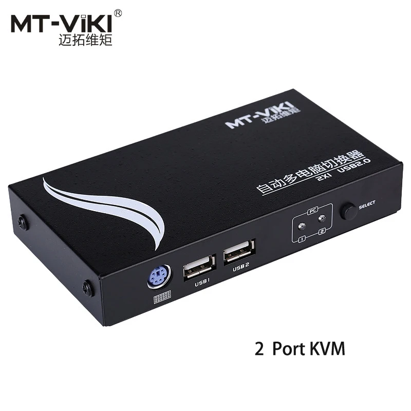 New 2 Port Auto KVM VGA Switch USB 2.0 Switcher High