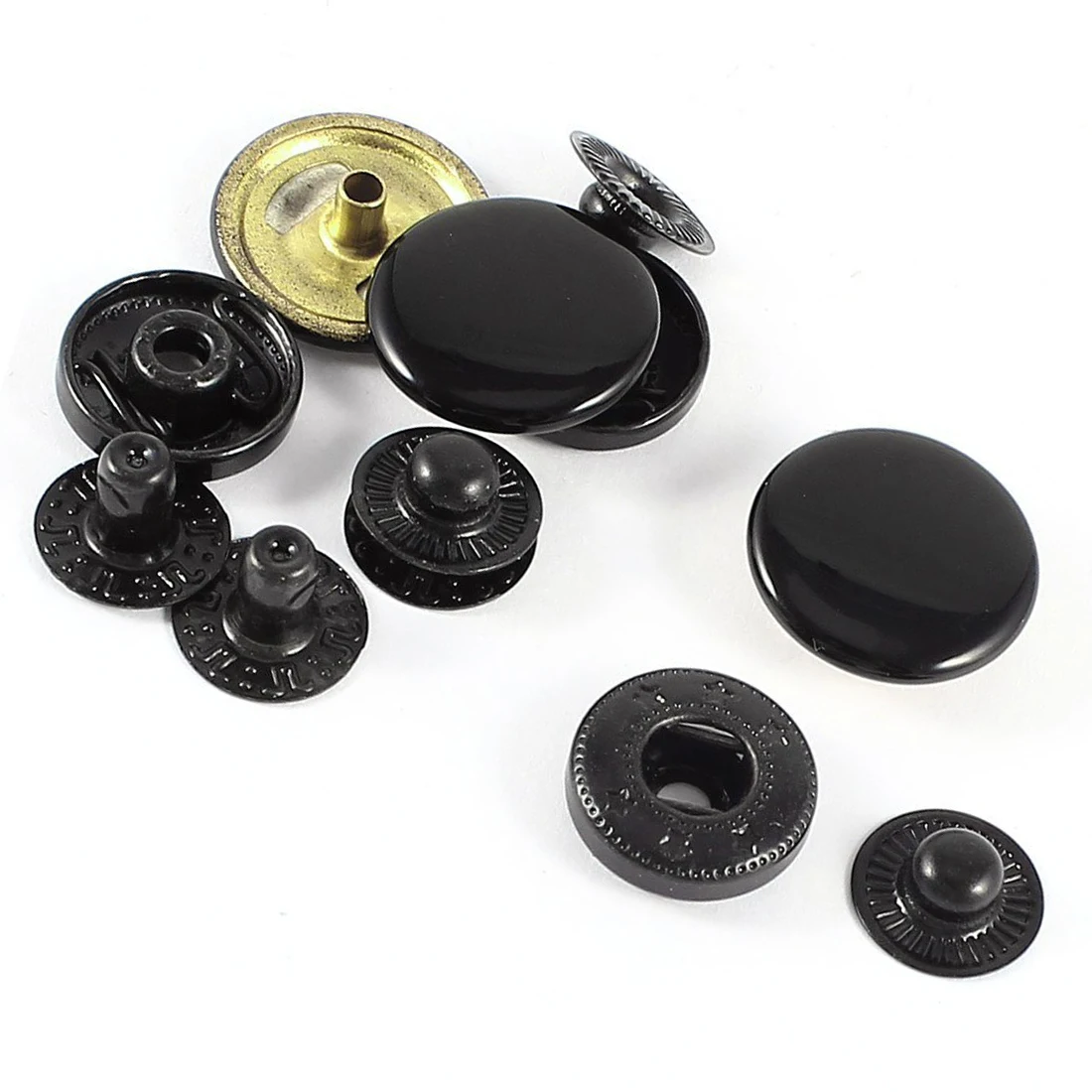 

Hot Snap Fasteners Press Studs Poppers Sewing Leather Buttons 17mm 3 Sets
