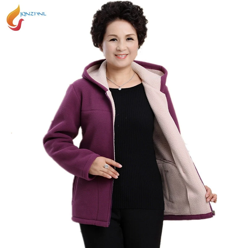 

JQNZHNL Mid-aged Women Clothing Coat Plus Size 5XL Loose Thicken Coats Outerwear 2019 New Winter Casual Hooded Short Jacket L749