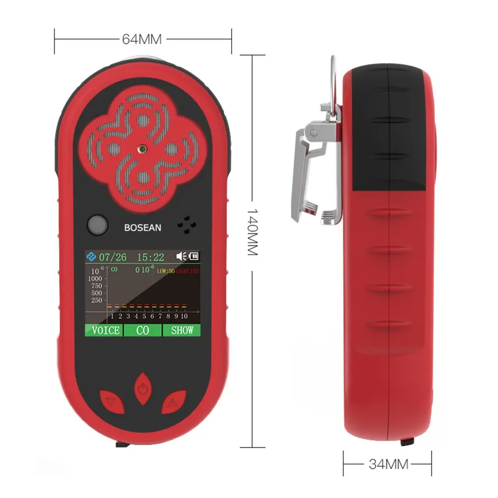 5 в 1 Газовый Детектор K-400H2S, низкая цена, O2, Exso2 усовершенствованным Mcu с низким уровнем Мощность потребление ЖК Дисплей Self-Тесты Функция