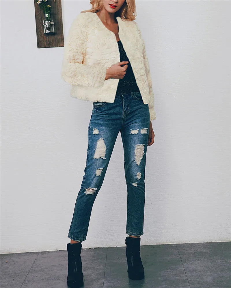Fashion spot imitation fur coat fur coat (5)