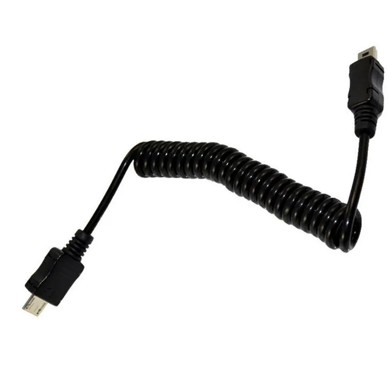LBSC 3Ft coiled USB Mini B 5 Pin male to Micro 5pin male Adapter Spiral