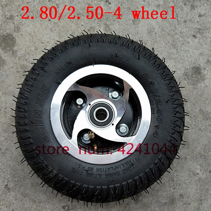 Free shipping 2.80/ 2.50 4 Tire and Inner tube with alloy rims fits Gas