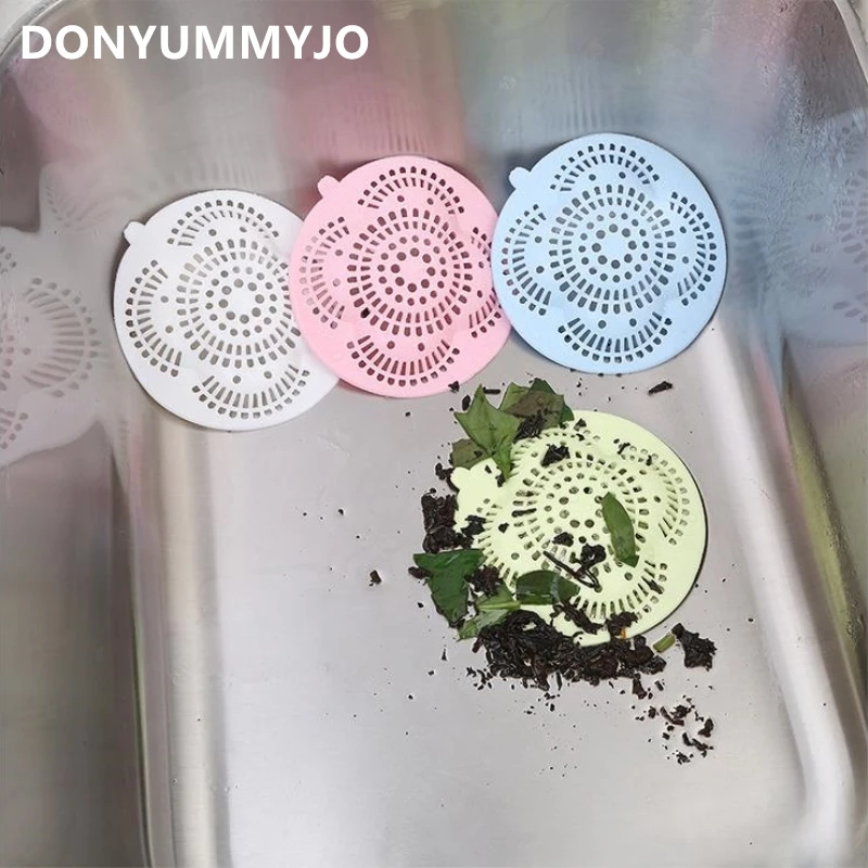 

DONYUMMYJO Colorful Silicone Hair Catcher Stopper Shower Drain Filter Rubbish Strainer DIY Kitchen Sink Bathroom Accessories