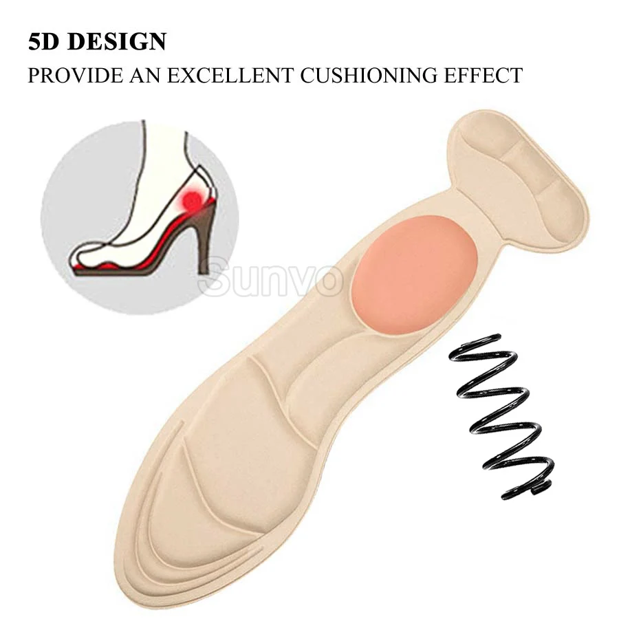 Высокая стельки для обуви для Для женщин каблук накладка на заднюю панель с Нескользящая подстилка с Поддержка свода стопы ортопедическая обувь для массажа для переднего отдела стопы ног для ухода при болях рельеф поду