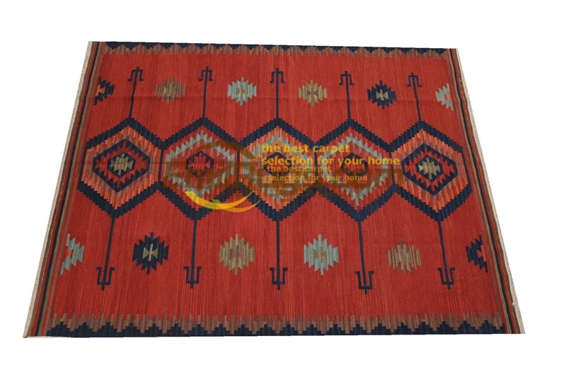 

Kilim Fabric Handmade Big Carpet For Living Room Geometric Rug Turkish Carpets Wool Knitting Carpets