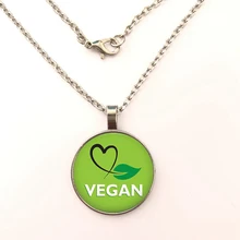 2019 Vegan diet Glass Cabochon The necklace vegetarian diet go organic Jewelry Multilayers Charms The necklace for Womens Mens the diet code