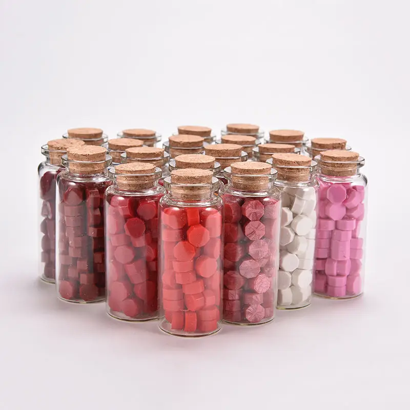 

1 Bottle With Box Hot Sale 20 Colors Wax Beads Sealing Wax Sticks For Retro Seal Stamp Wedding Envelope Card Granular