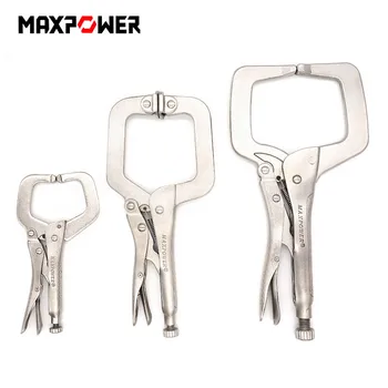 

Maxpower C Clamp Weld Clip Woodworking Fix Plier Pincer Tong Pad Alloy Steel Hand Tool Tenon Locator Grip Lock Jaw Swivel New B4