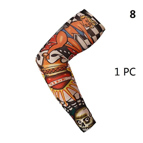 Quick Dry Tattoo Sleeve Sunscreen Cycling Running Comfortable Cool Long Arm Warmers Art Tatto Designs Nylon Elastic Temporary Lahore