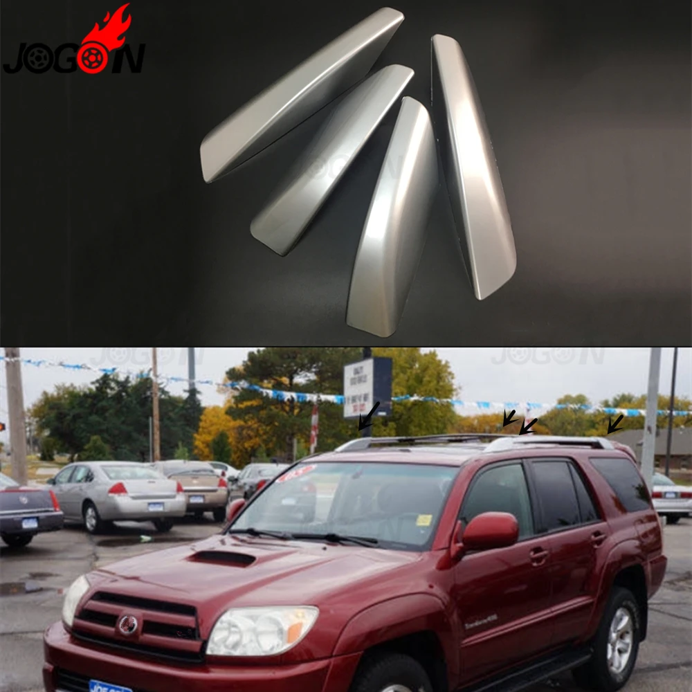 

Silver Roof Rail Rack Cover LEG Cap For Toyota 4Runner N210 Hilux Surf Toyota SW4 2003- 2009 Replace Shell Cover 4pcs/set