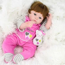 17 Lifelike Reborn font b Baby b font Alive Doll Silicone Fake Girl Look Real Kids