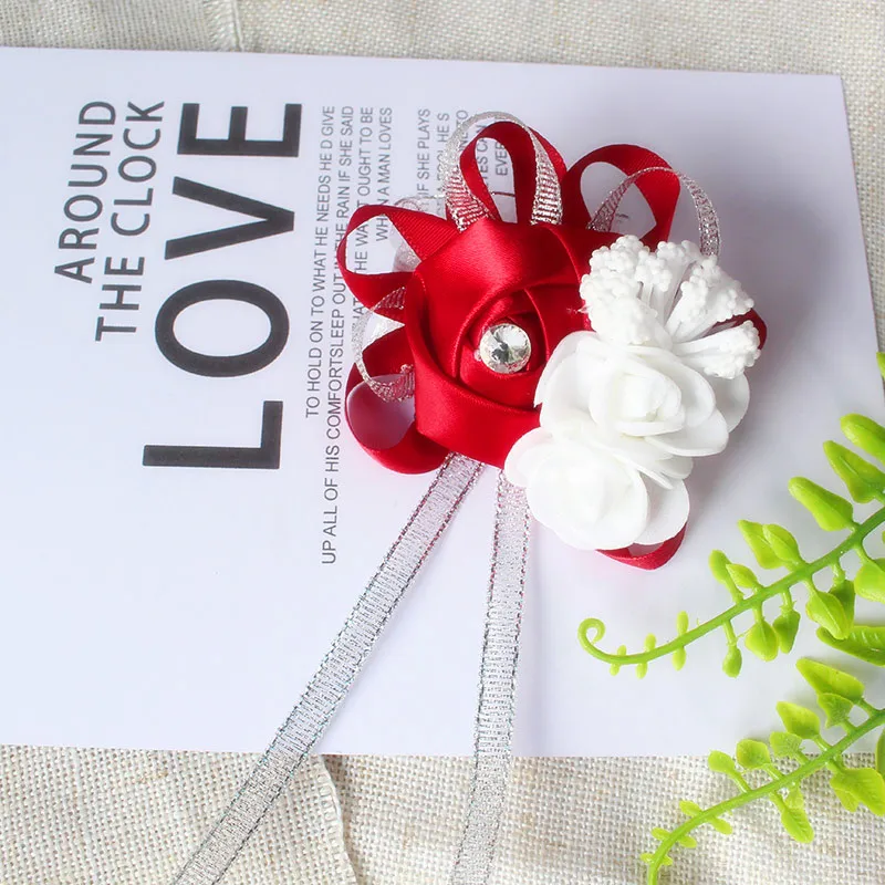 wrist corsage bracelet bridal wedding flowers Bridesmaid  (109)