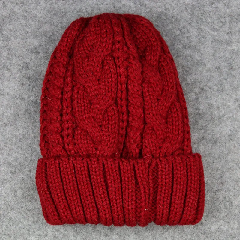 Осенние зимние шерстяные вязанные шапки женские толстые теплые флокированные шапочки Женские винтажные модные брендовые повседневные универсальные шапки для девочек