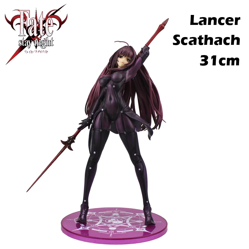 

Free Shipping 12" Fate/Grand Order Anime Lancer Scathach 1/7 Scale Boxed 31cm PVC Action Figure Collection Model Doll Toys Gift
