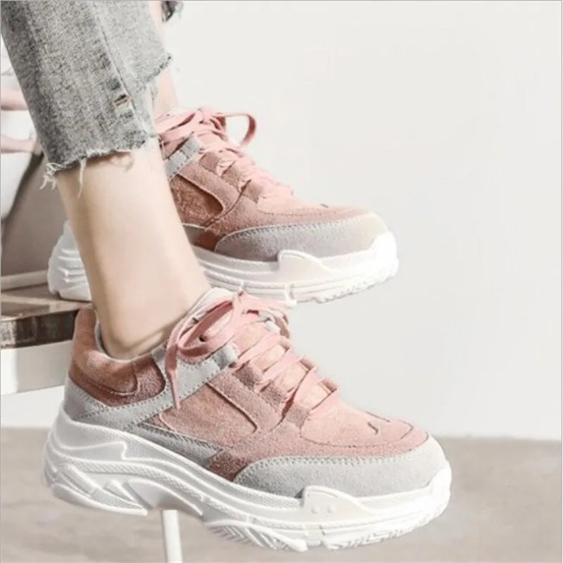 

Fashion Sneakers Women Shoes New Women Vulcanize Shoes 2019 Platform Shoes Women Flats Female Chunky Sneakers Walking Shoes