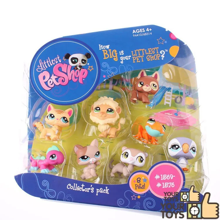 8pc/set Genuine Hasbr0 Brand Littlest Pet Shop PVC Bobble Head Action