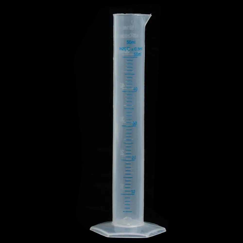 50 мл измерительный цилиндр лабораторный тест градуированная жидкость пробная трубка банка инструмент