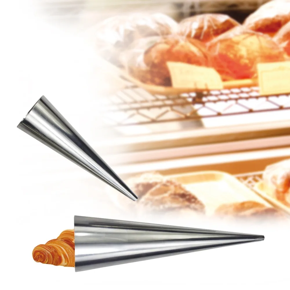 Buy 1PC DIY Stainless Steel Baking Cones Spiral Baked