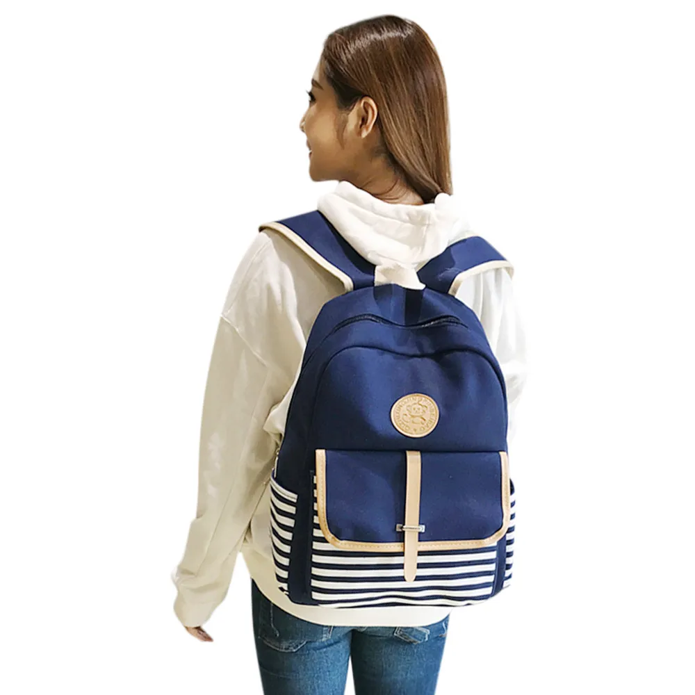 

Bookbag School Women Girls Canvas Preppy Shoulder Bookbags School Travel Backpack Bag Designer High Quality #30