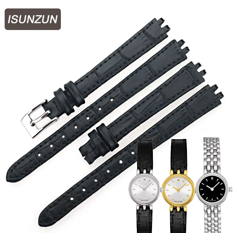 ISUNZUN женские часы ремешок для Tissot T058 T058009 натуральная кожа ремешок для часов женский специальный бренд кожаные ремни ремень Nato