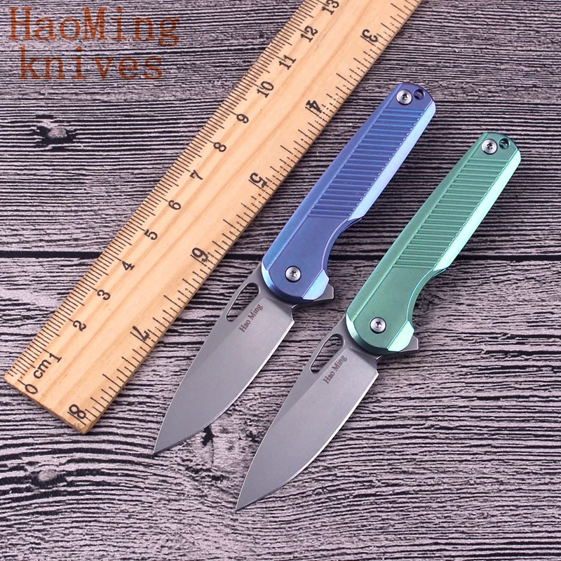 

M390 Tactical Flip Folding Knife Camping Portable Mini Key Chain 61HRC Pocket Knives Necklace Tactical Outdoor Hunting EDC Tools