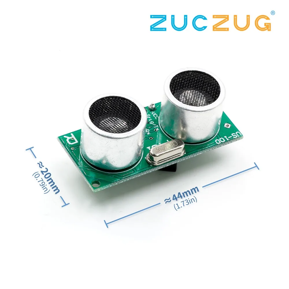 

1 pc US-100 Ultrasonic Sensor Module DC 2.4V - 5V With Temperature Compensation Range Distance 450cm For Arduino