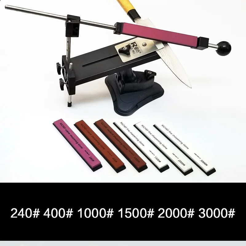 RUIXIN PRO 400 800 1200 система заточки ножей заточка ножей Заточка камней шлифовка грубой и тонкой - Цвет: fixed and 6 stones-D