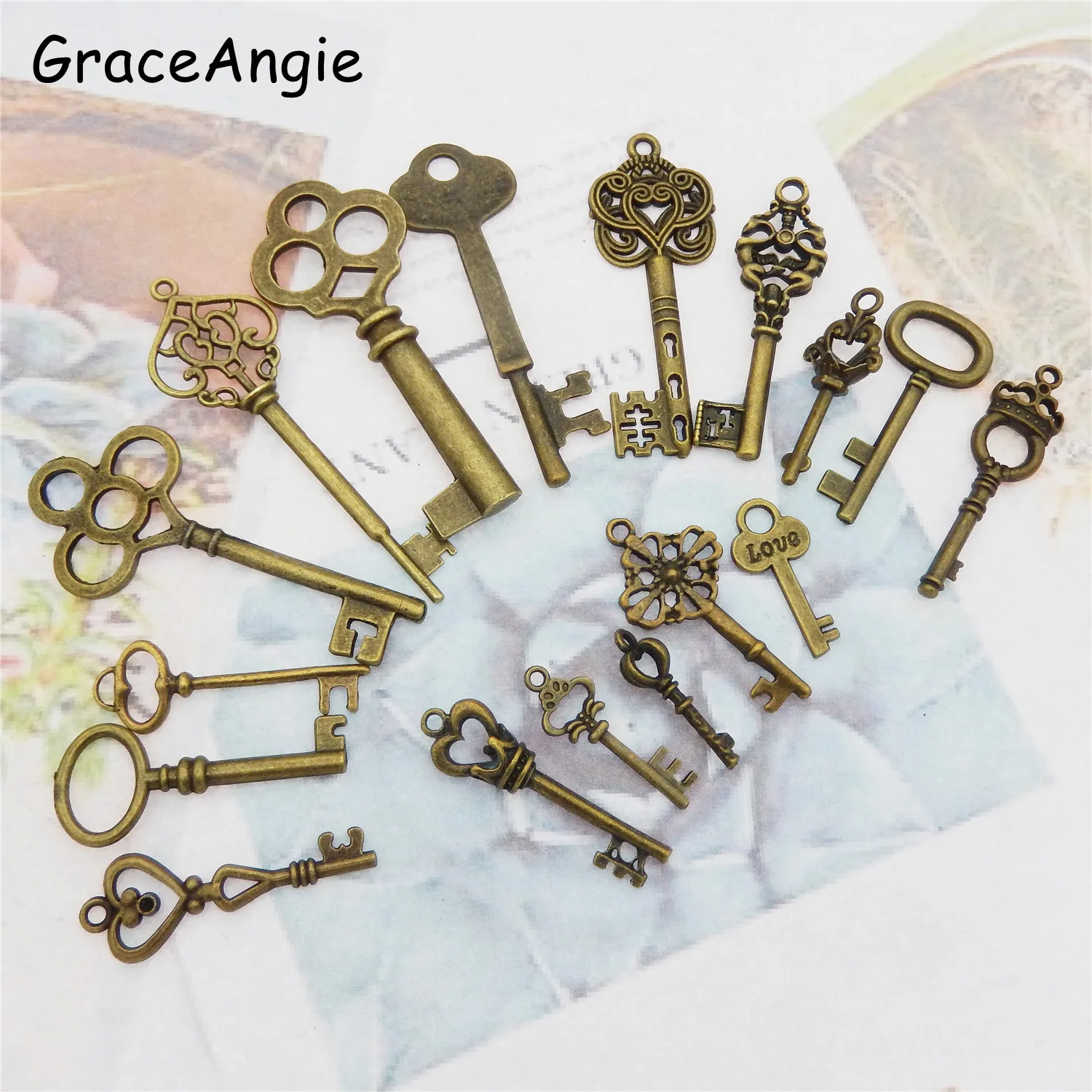 

10pcs 5 Styles Antique Bronze Metal Skeleton Key Shape Bottle Opener Rustic Wedding Souvenir Decor Gift Party Favor Supplies