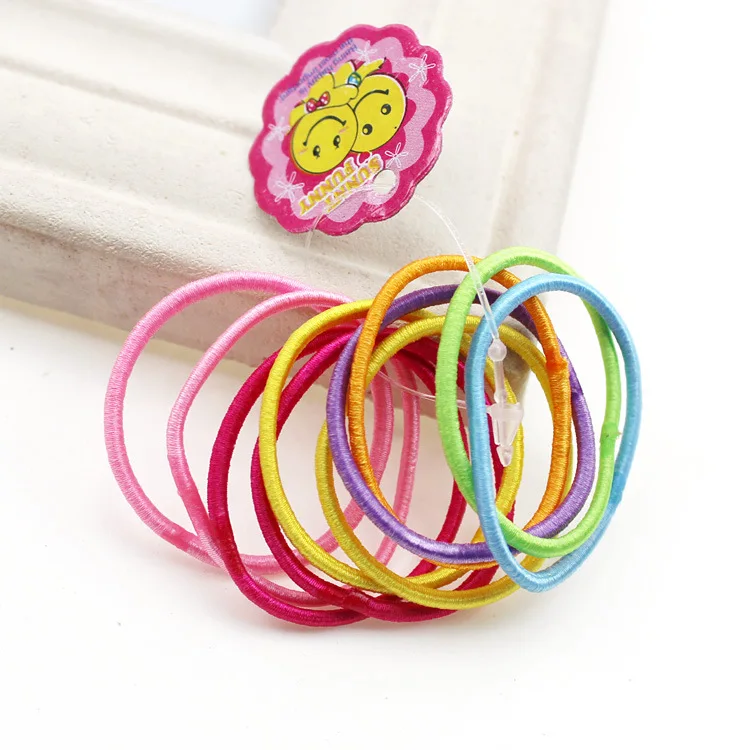 100 Pcs Children Kids Elastic Hair Bands Cute Hairband Rubber Ropes