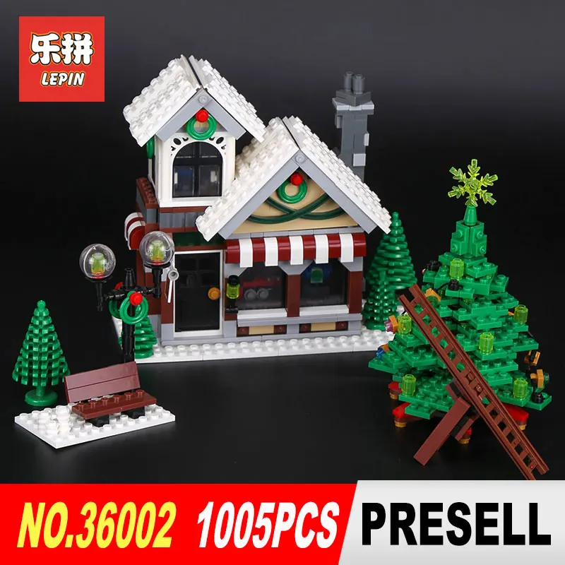 

Lepin 36002 Genuine 1005Pcs Creative Series The Winter Toy Shop Set 10249 Building Blocks Bricks Educational Toys Christmas Gift
