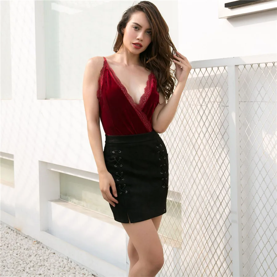 Gladiolus 2019 Skirts Womens Spring Summer Suede Leather Office Lady Pencil Skirt Women Sexy Package Hip Mini Skirt Jupe Femme (31)