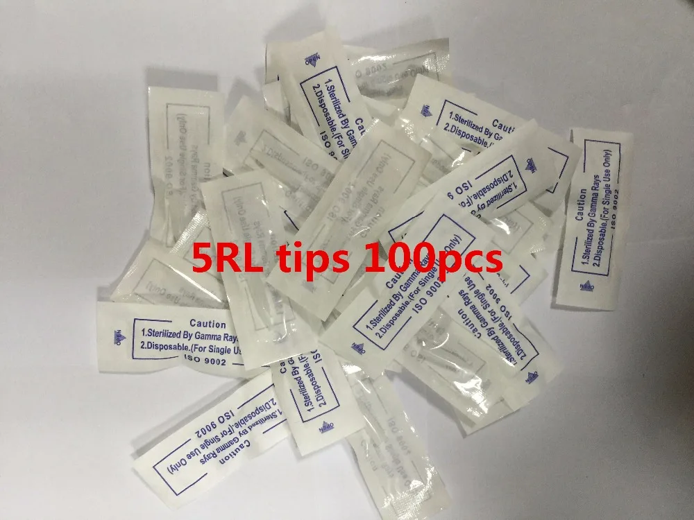 5RL 100 шт. Одноразовые стерилизованные тату машинки Перманентный макияж|needle tip|tattoo