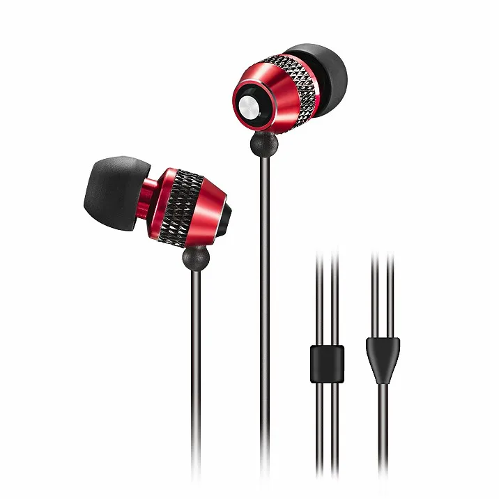 Wallytech WEA-081 METAL earphone RED1
