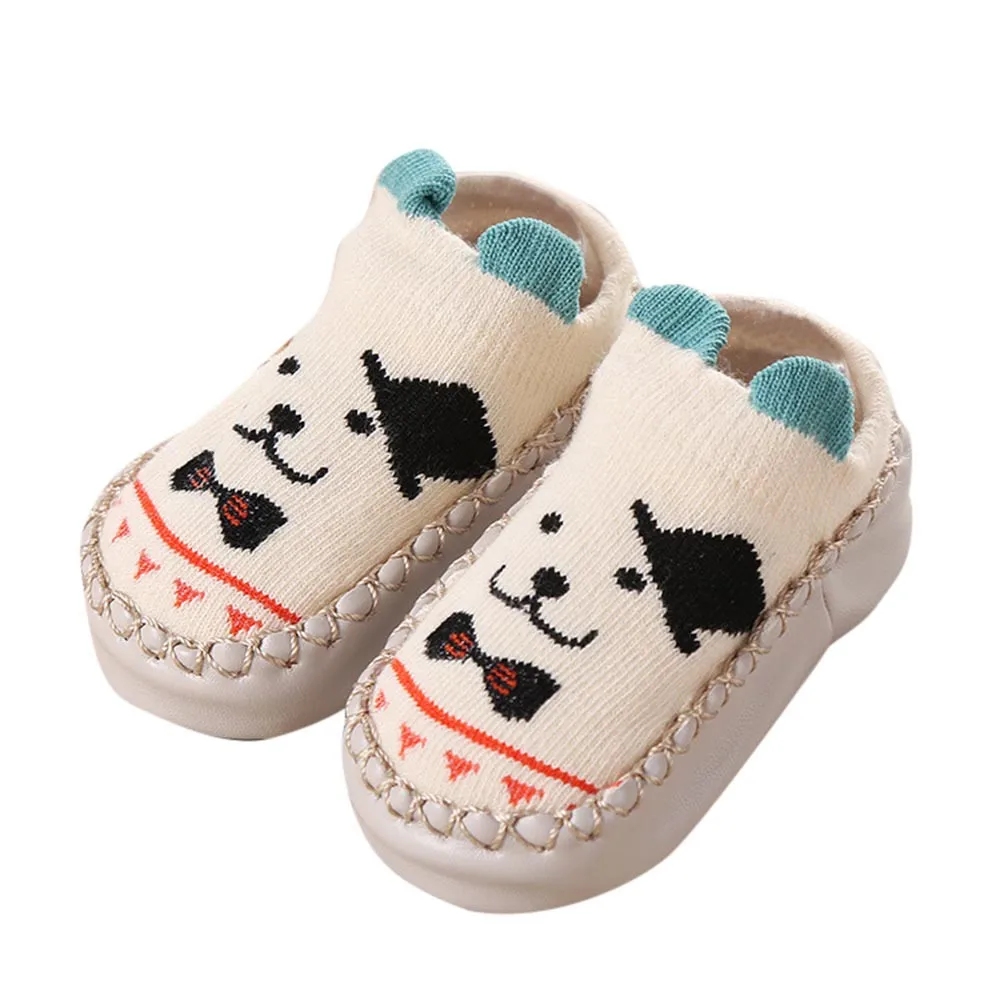 Newborn Baby Boys Girls Cartoon Ears Floor Socks Anti-Slip Baby Step Shoes Socks Zapatos de bebe