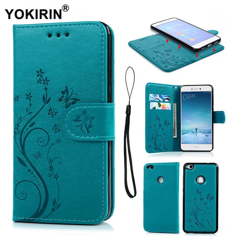 For Huawei P8 Lite 2017 Magnetic 2 in 1 Leather Detachable Case Flip Coque Cover Wallet Card Slots |