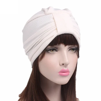 

30PCS / LOT SINGYOU New Scarf Turban Cap Autumn Winter Hat for Women Solid Color Simple Design Female Soft Fitted Beanie Caps