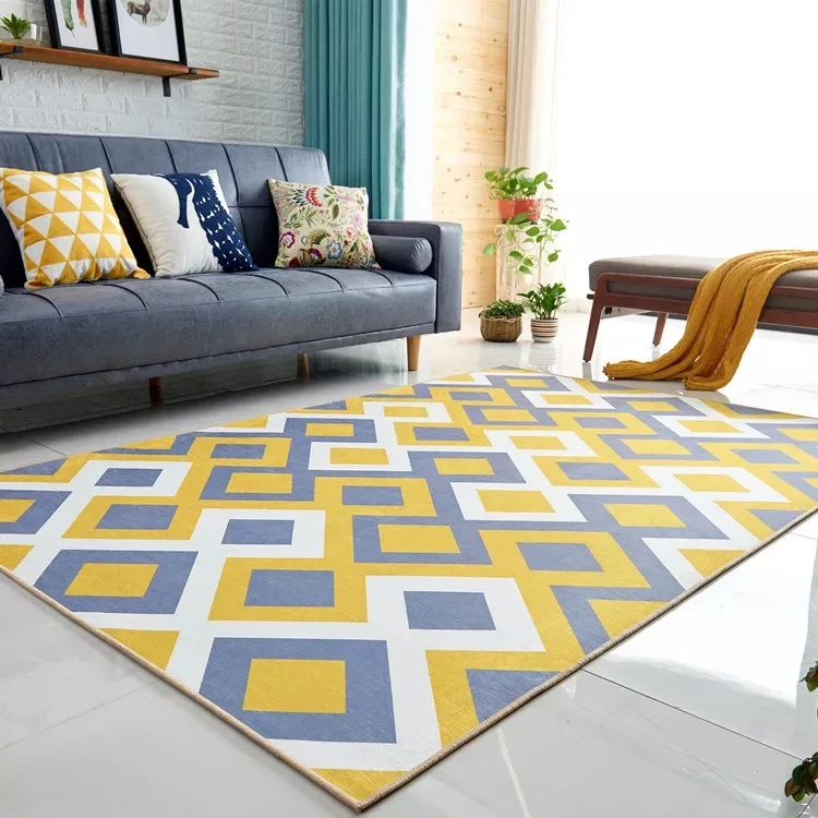 

Nordic Modern Simplicity Carpet The Sitting Room The Bedroom Tea Table Rugs Non-slip Mats Geometric Patterns Carpets