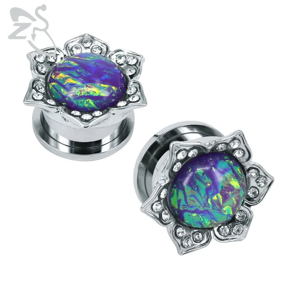 Buy Mix Color Fire Opal Stone Ear Plugs And Tunnels